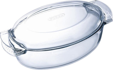 Pyrex essential ovale schotel met deksel glas 38x23cm 5,8l