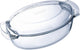 Pyrex - classic ovenschaal ovaal met deksel 5,8 liter - transparant