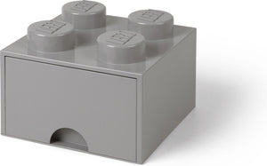 Lego bureaulade brick 4, grijs -