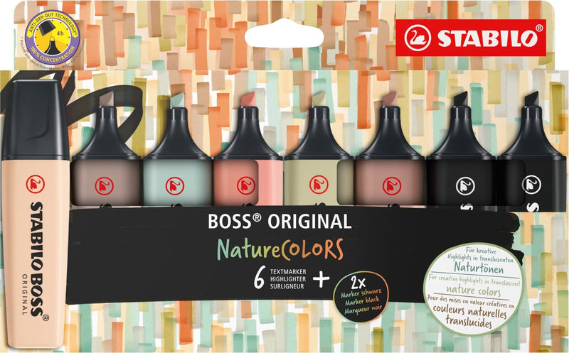 Load image into Gallery viewer, Stabilo boss original - markeerstift - set 8 stuks - naturecolors
