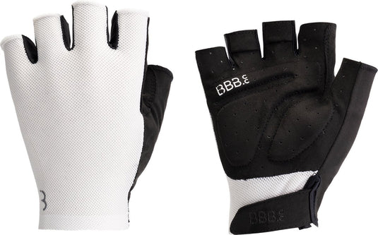 Bbb cycling airsupport - fietshandschoenen zomer - 15 - 25 ° - medium padding - ventilerende - racefiets mtb - unisex wielrenhandschoenen - wit