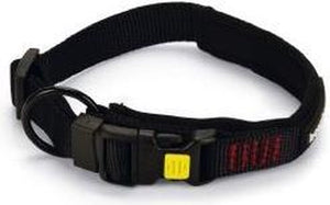 Beeztees parinca hondenhalsband nylon - zwart 35-40 cm x 20 mm