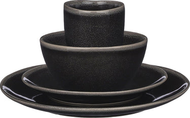 Mica decorations tabo serviesset 4 persoons - zwart