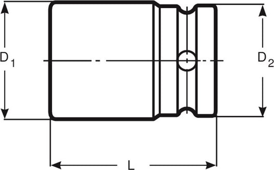 Bahco k7806m-19 lange krachtdop - 19mm - 1 2 (l=80mm)