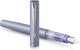 Parker vector xl vulpen | metallic zilverblauwe lak op messing met chroom detail | medium penpunt met blauwe inkt navulling | cadeauverpakking
