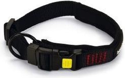 Beeztees parinca hondenhalsband nylon - zwart 35-40 cm x 20 mm