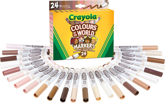 Crayola - colors of the world - viltstiften - 24 kleuren - voor kinderen
