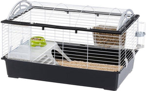 Ferplast konijnenkooi casita 100 - dierenverblijf - 96 x 57 x 56 cm zwart