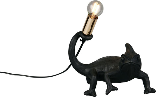 Rl live your light reality crawly - tafellamp - zwart - excl. 1x e14 4 w - snoerschakelaar
