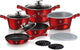 Berlingerhaus berlinger haus 7030 - luxe pannenset burgundy rood - 13 delig