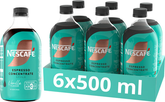 Nescafé espresso concentrate style vanilla 6×500 ml - koffieconcentraat - liquid concentrate - concentraat voor ijskoffie - 16 porties