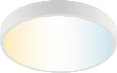 Brilliant slimline - plafondlamp - ø 39 cm - led 11w - cct - 3000k-6500k - dimbaar - nachtlicht - timer - afstandsbediening - wit