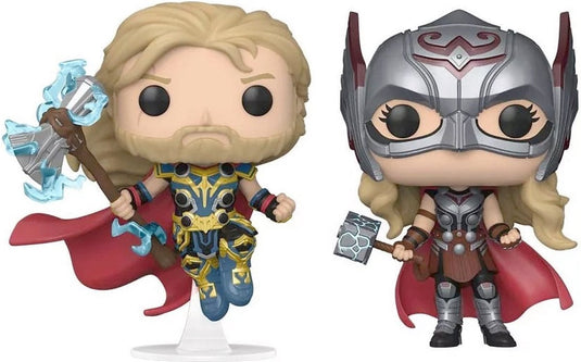 Funko thor - thor: love and thunder pop! 2-pack thor mighty thor 9 cm verzamelfiguur - multicolours