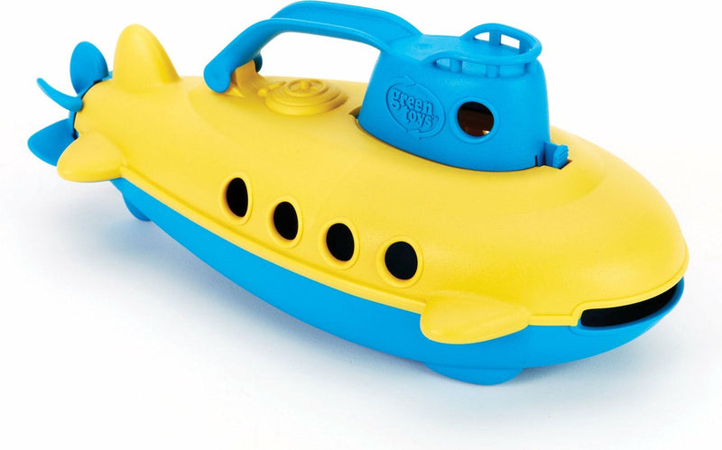 Load image into Gallery viewer, Green toys onderzeeer geel met blauw handvat -
