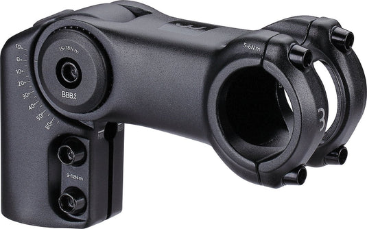 Bbb cycling stuurpen verstelbaar 80mm - verstelbare stuurpen racefiets, e-bike mtb - 31.8mm stuurpenverlenger - -40° +60° hoek - highfix - bhs-35