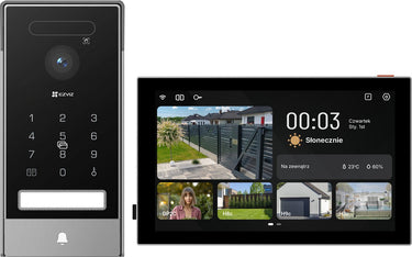 Ezviz hp7 pro 4k video intercom - slimme deurintercom met 8 inch touchscreen - gezichtsherkenning palmaderherkenning - afstandsbediening - mensdetectie - dual-band wi-fi