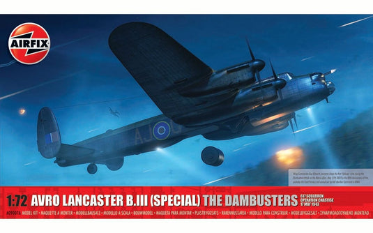 Airfix modelbouwpakket militaire voertuigen - 09007a avro lancaster b.iii special - de dambusters 617 squadron operatie chastise 17 mei 1943 plastic - 1:72 - modelbouw