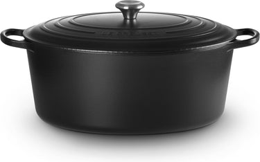Le creuset signature - braadpan - ovaal - mat zwart - 40 cm - 13,9 l - inductie