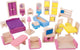 Bigjigs houten poppenhuis meubels, 27dlg.