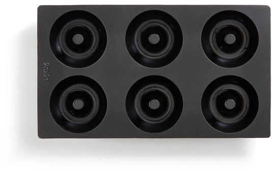 Lékué bakvorm 6 donuts of bagels - siliconen - black