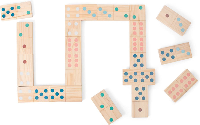 Load image into Gallery viewer, Bs toys mega houten domino spel, 28dlg,.

