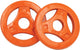 Tunturi aerobic halterschijven - halter gewichten - 2x 0.5 kg - 30mm - oranje - incl. gratis fitness app