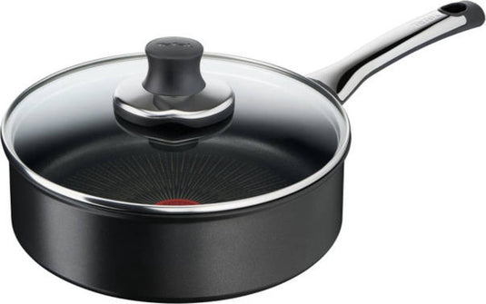 Tefal excellence hapjespan met deksel - inductie - 24cm - anti-aanbaklaag - temperatuursensor - zwart