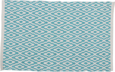 Differnz brighton badmat 100% katoen blauw wit 50 x 80 cm