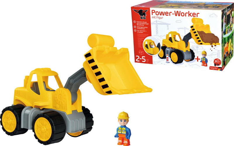 Load image into Gallery viewer, Big power worker wiellader + figuur - zandbak - speelgoedvoertuig
