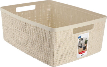 Curver jute opbergmand - m - 12 liter - gebroken wit
