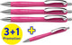 Schneider schrijfwaren schneider balpen - slider rave trend - penpunt xb - assorti doos 3 + 1 gratis - s-132554