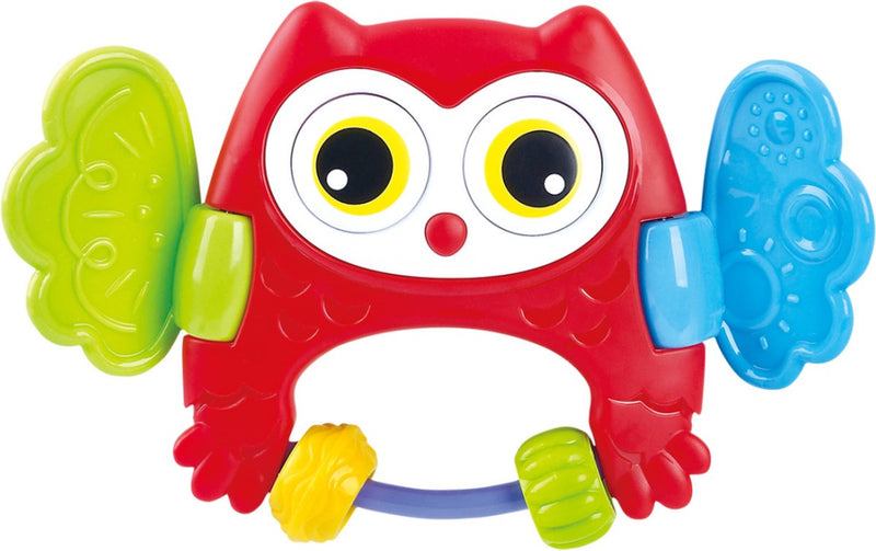 Load image into Gallery viewer, Playgo peekaboo uil rammelaar rood
