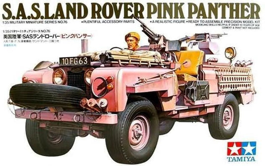 Tamiya modelbouwpakket auto - 35076 british sas land rover pink panther w 1 figure plastic - 1:35 - modelbouw