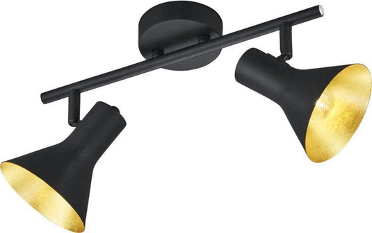 Rl live your light reality nina - plafond spot - 2 lichts - h 210 mm - zwart
