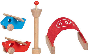 Goki speelset wegdelen vliegveld met accessoires - 26dlg.
