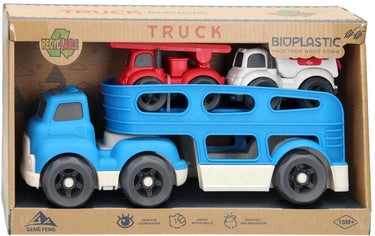 Lobbes speelgoed bv autotransporter recycle - blauw