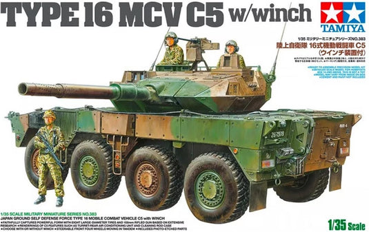 Tamiya modelbouwpakket militaire voertuigen - 35383 jgsdf type 16 mcv c5 w winch plastic - 1:35 - modelbouw