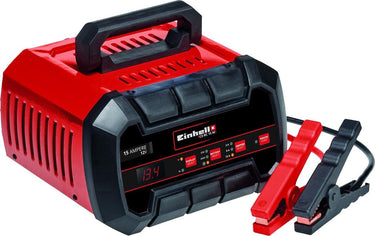 Einhell acculader starter ce-bc 15 m - laadvoltage: 12 v - max. laadstroom: 15 a - accu's van min. 3 tot max. 300 ah - starthulp: 100 a (5 sec) - 2in1: acculader en starthulp - geschikt voor gel, agm, onderhoudsvrije loodzuur accu's