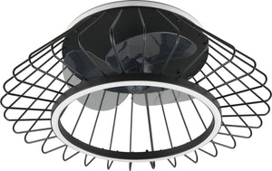 Rl live your light reality karlsborg - ventilator - zwart mat - incl. 1x smd 30w