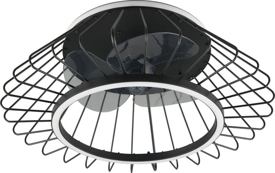 Rl live your light reality karlsborg - ventilator - zwart mat - incl. 1x smd 30w