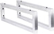 Differnz ophangbeugel voor wastafel 44 x 15 cm chroom