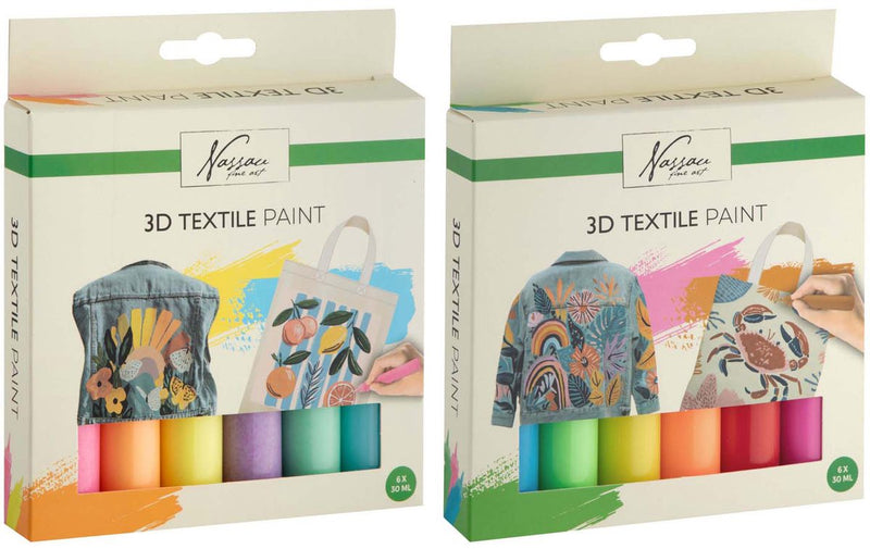 Load image into Gallery viewer, Creative craft group nassau 3d textielverf set - 6st.
