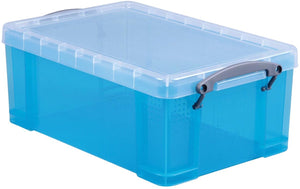 Really useful box opbergdoos 9 liter | transparant helblauw