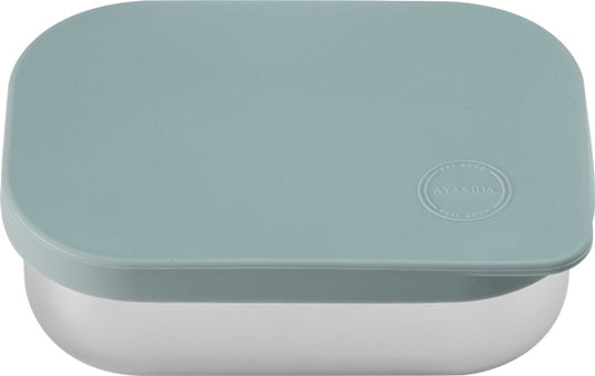 Aya ida aya ida - lunch box - opbergdoos - meenemen - brood - lunch - salade - rvs - siliconen deksel - 900ml - mint green