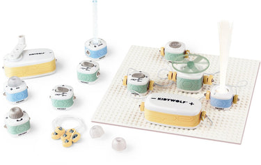 Kidywolf kidyelec starter – educatieve elektriciteitsset voor kinderen met 11 onderdelen 99 opstellingen