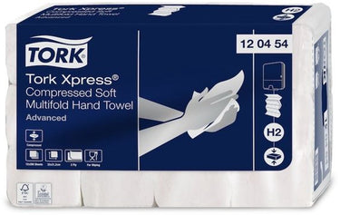 Tork xpress 120454 zachte multifold-m handdoek advanced 2-laags wit