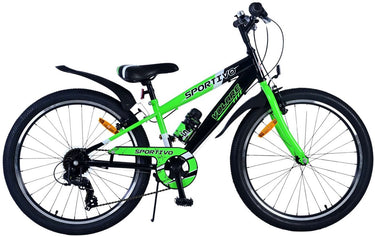 Volare sportivo kinderfiets - jongens - 24 inch - groen zwart- 7 speed