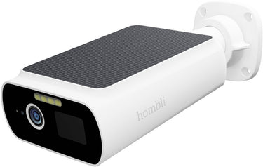 Hombli solar camera - beveiligingscamera - 2k - floodlight camera - outdoor camera - bewakingscamera voor buiten - batterij - gekleurd nachtzicht - bewegingsdetectie - wit