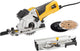 Powerplus elektrische mini invalzaag powx1365mb - 600w gereedschap, ø89mm - laser, verstekbasis - met 3 acc.