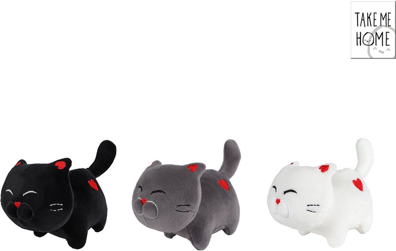 Load image into Gallery viewer, Take me home pluchen knuffelpoes met hartjes
